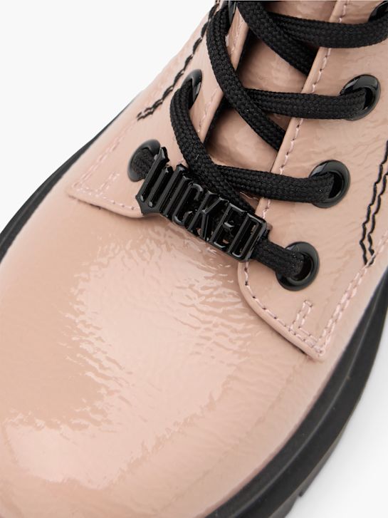 wicked lace-up boot pink deichmann
