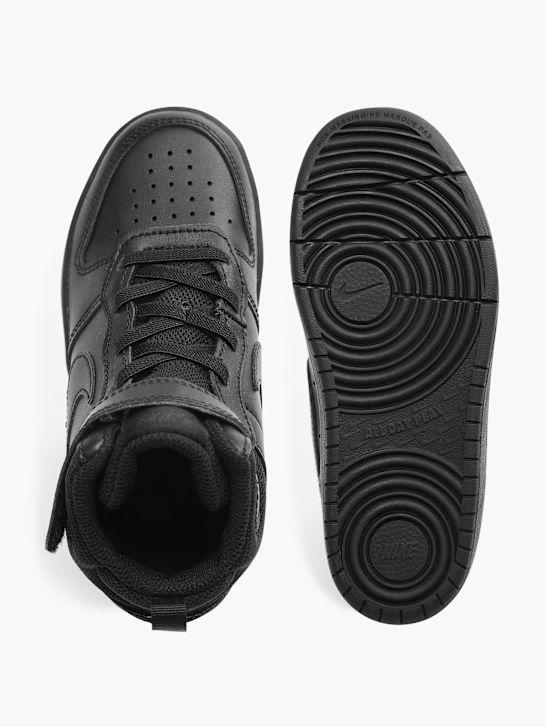 nike court borough mid 2 psv high-top trainers black deichmann