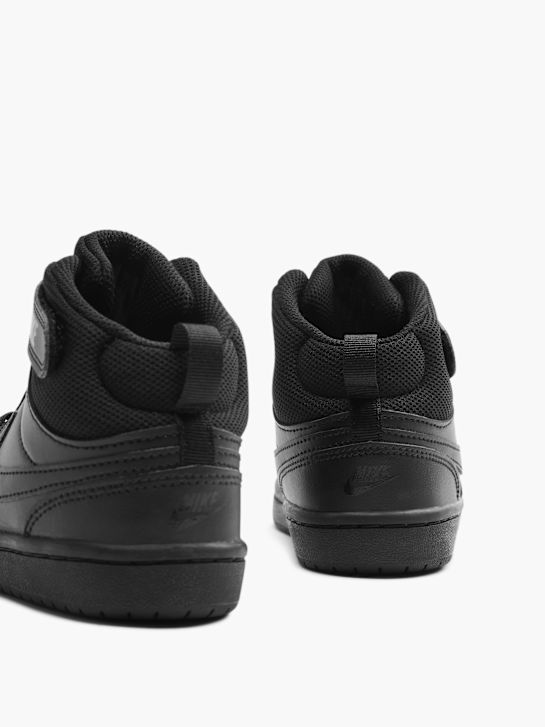 nike court borough mid 2 psv high-top trainers black deichmann