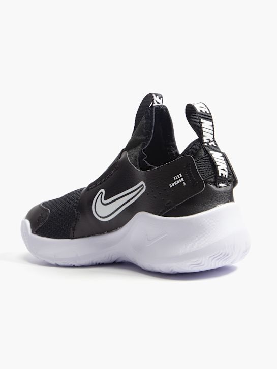 nike flex runner 3 slip-on trainers black deichmann