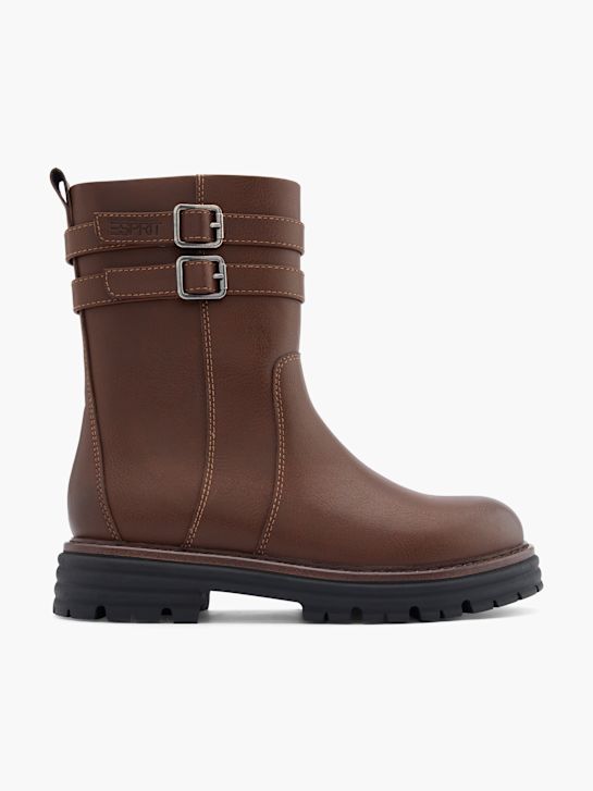 esprit knie hohe stiefel brown deichmann