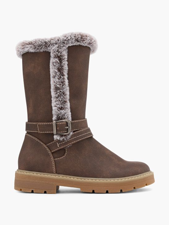 graceland knie hohe stiefel brown deichmann