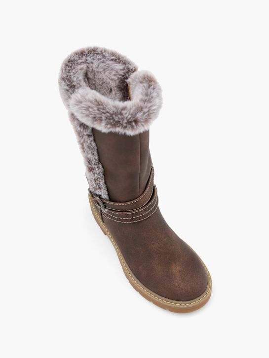 graceland knie hohe stiefel brown deichmann