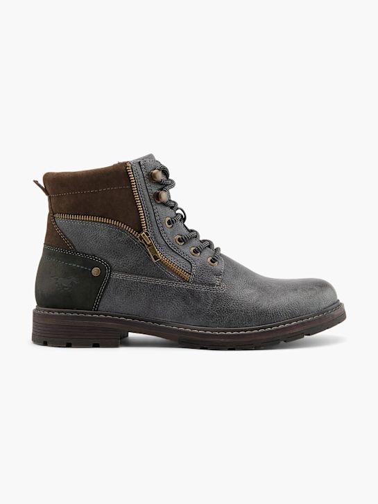 mustang laced ankle boot grau deichmann