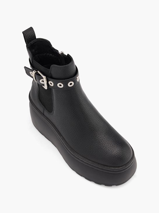 buffalo heeled chelsea boot-black deichmann