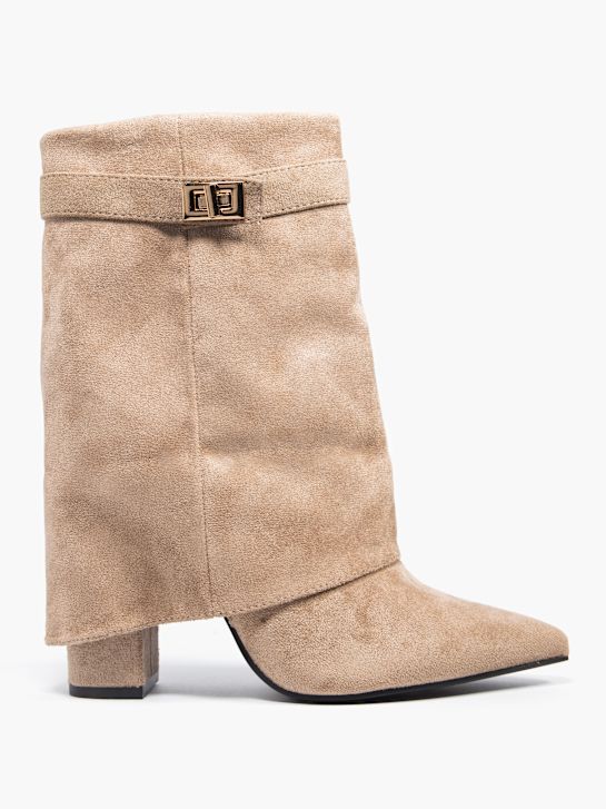 trüffel-klassische stiefelette beige deichmann