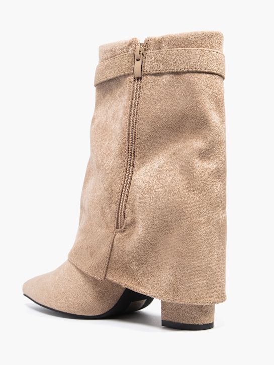 trüffel-klassische stiefelette beige deichmann