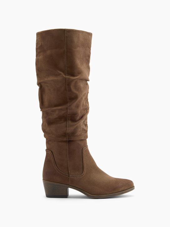 graceland knie hohe stiefel brown deichmann