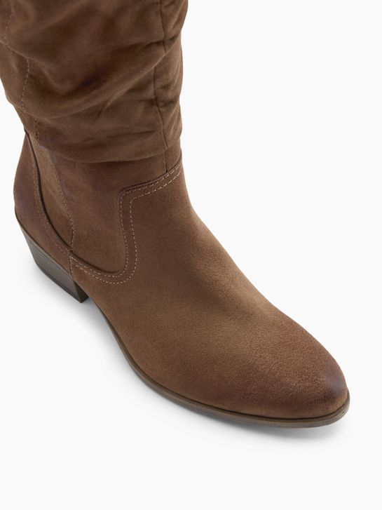 graceland knie hohe stiefel brown deichmann
