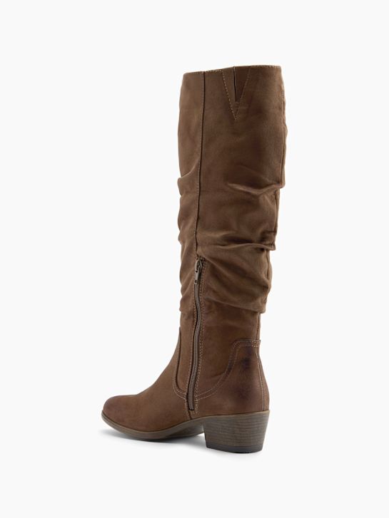 graceland knie hohe stiefel brown deichmann