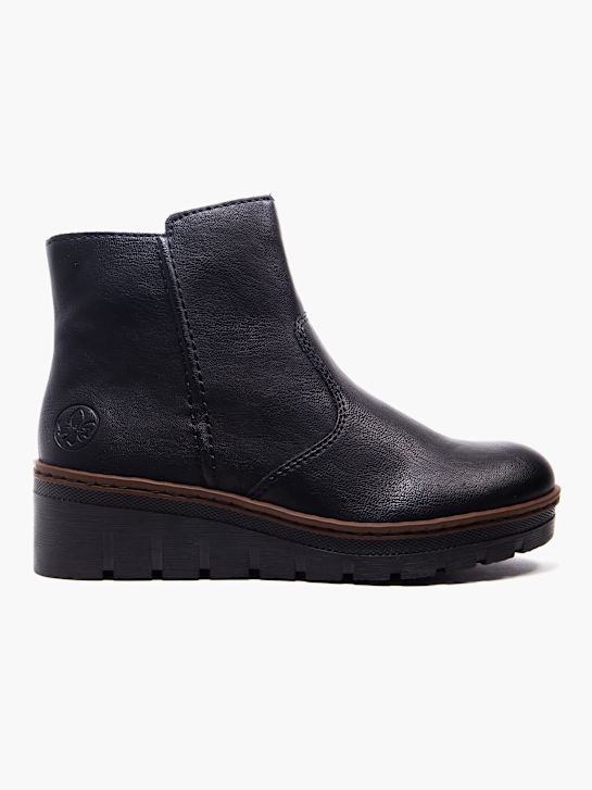 rieker klassische stiefelette schwarz deichmann