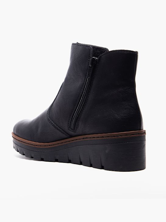 rieker klassische stiefelette schwarz deichmann