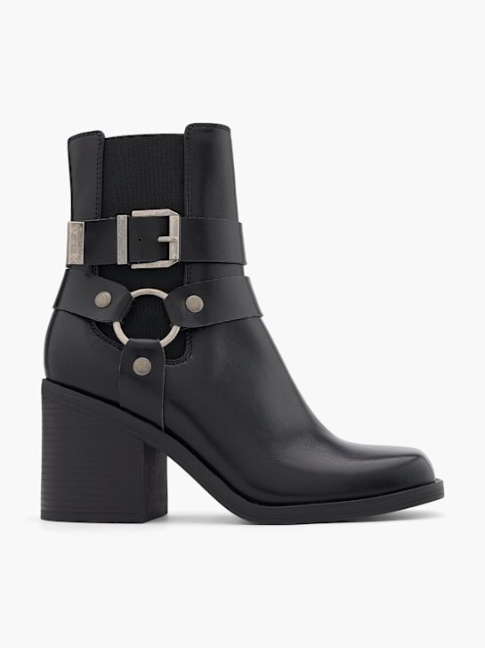 catwalk heeled chelsea boot-black deichmann