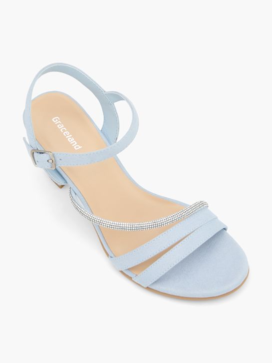 graceland heeled sandal blau deichmann