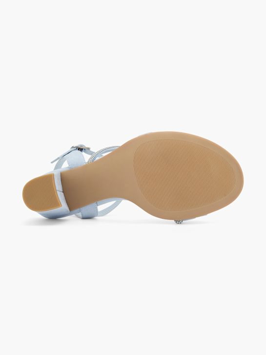 graceland heeled sandal blau deichmann