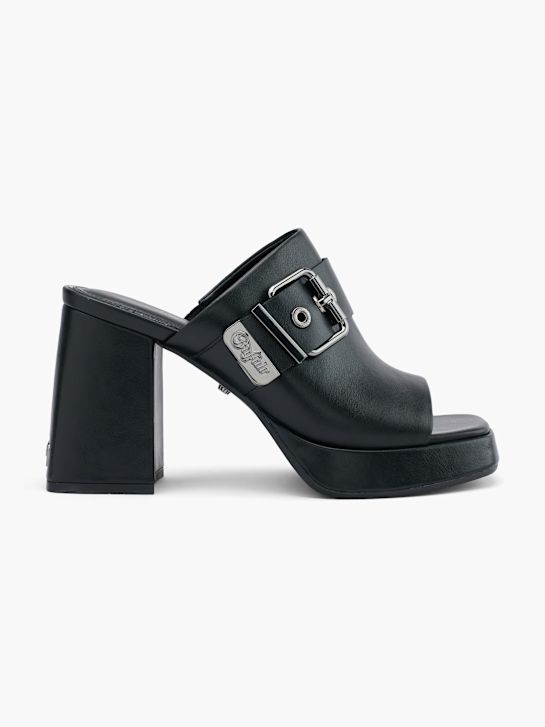 buffalo pantolette in schwarz deichmann