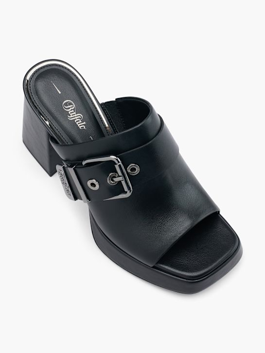 buffalo pantolette in schwarz deichmann
