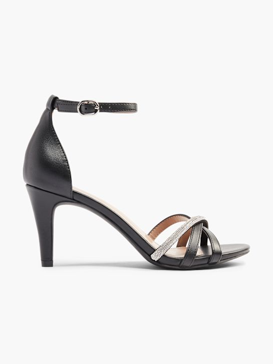 catwalk heeled sandal black deichmann