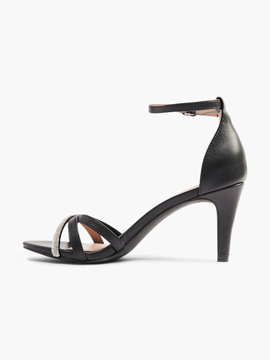 catwalk heeled sandal black deichmann