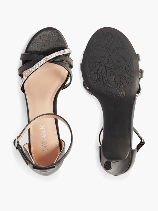 catwalk heeled sandal black deichmann