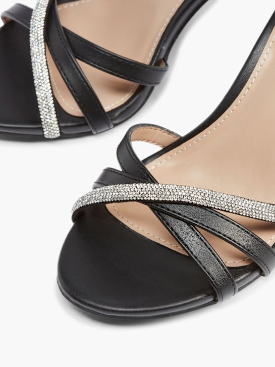 catwalk heeled sandal black deichmann