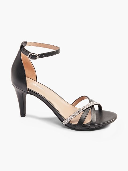 catwalk heeled sandal black deichmann
