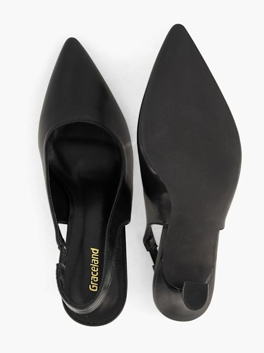 graceland slingback ferse schwarz deichmann
