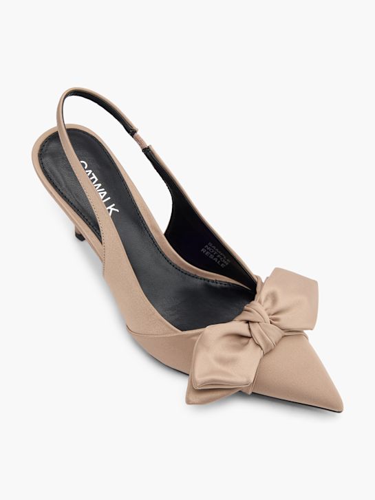 catwalk slingback ferse taupe deichmann