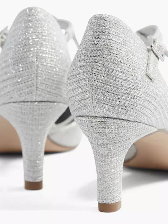 catwalk geschnallt ferse silber deichmann