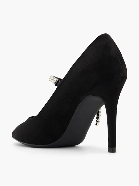 catwalk geschnallt ferse schwarz deichmann