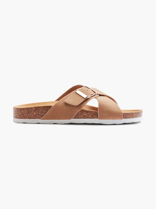 graceland-fußbett sandale cognac deichmann
