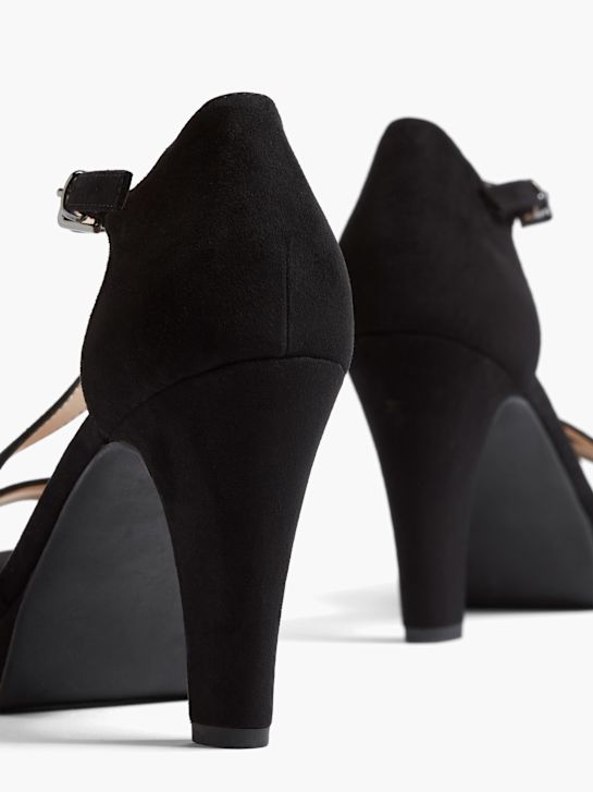 graceland peep toe ferse schwarz deichmann