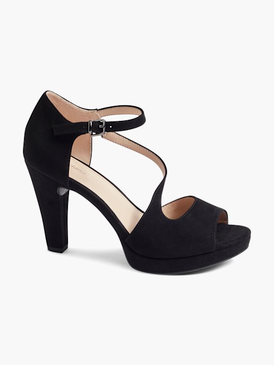 graceland peep toe ferse schwarz deichmann