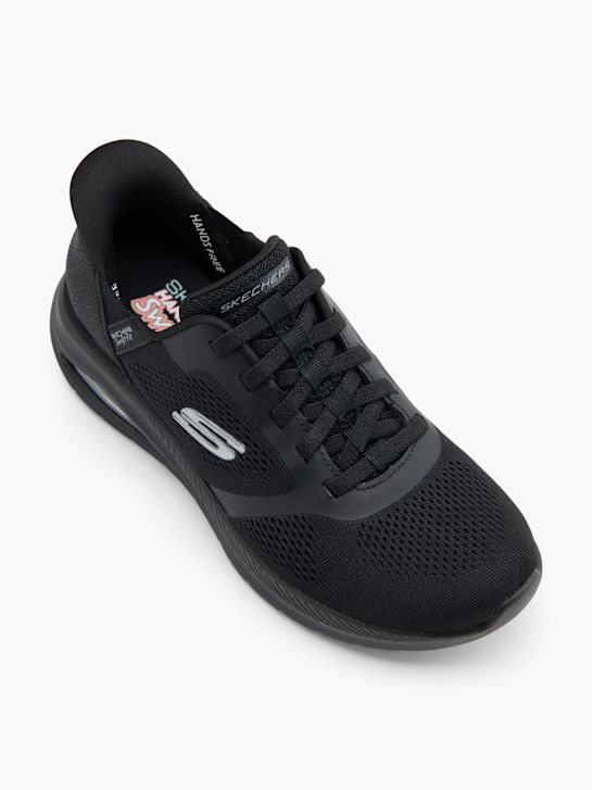 skechers con air amp swift-fit-slip-on trainers black deichmann