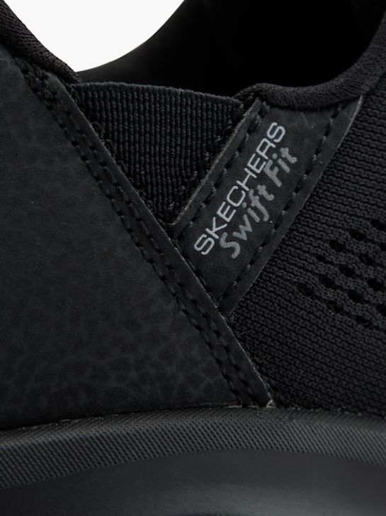 skechers con air amp swift-fit-slip-on trainers black deichmann
