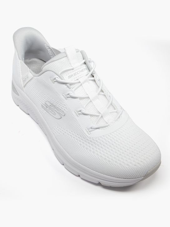 skechers arch komfort amp swift-fit-slip-on trainers white deichmann
