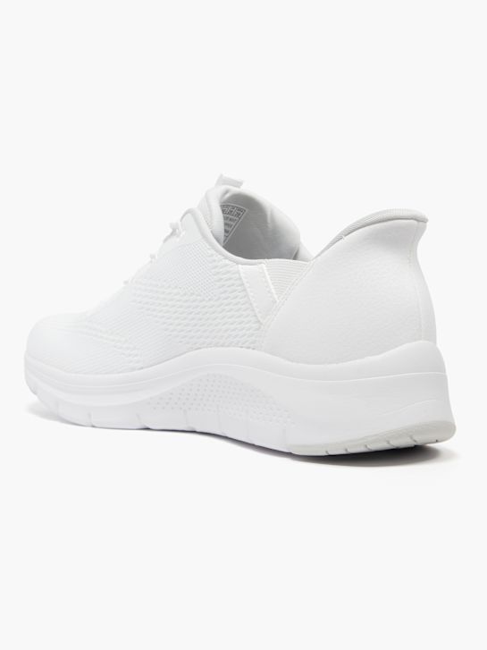 skechers arch komfort amp swift-fit-slip-on trainers white deichmann