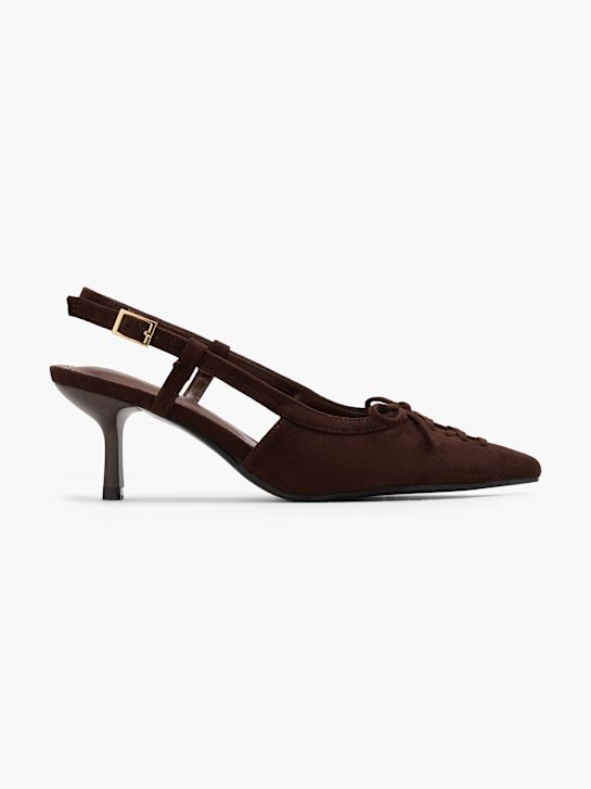 catwalk slingback heel brown deichmann
