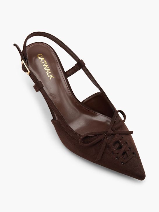 catwalk slingback heel brown deichmann