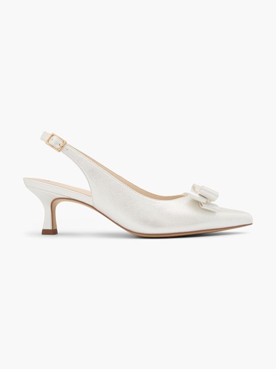 catwalk slingback ferse weiß deichmann
