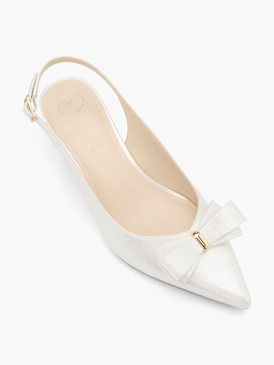 catwalk slingback ferse weiß deichmann
