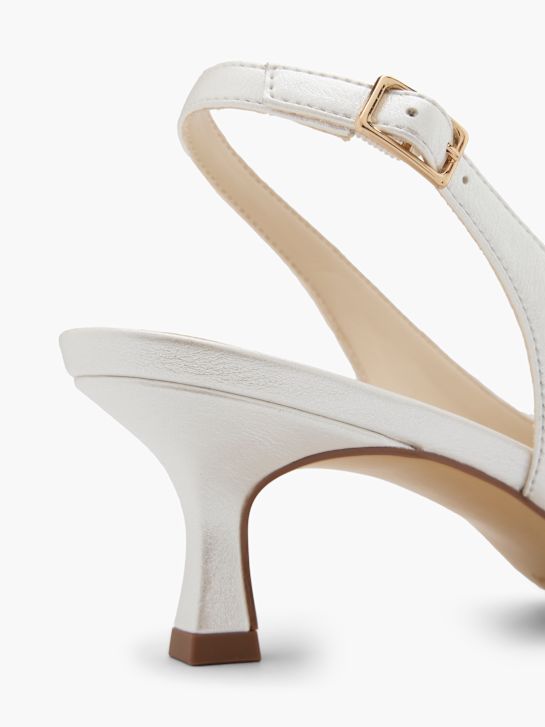 catwalk slingback ferse weiß deichmann