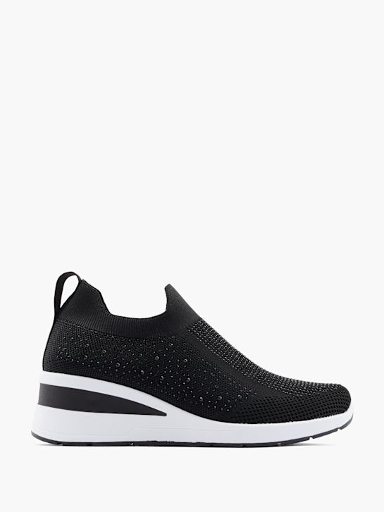 graceland slip-on trainers black deichmann