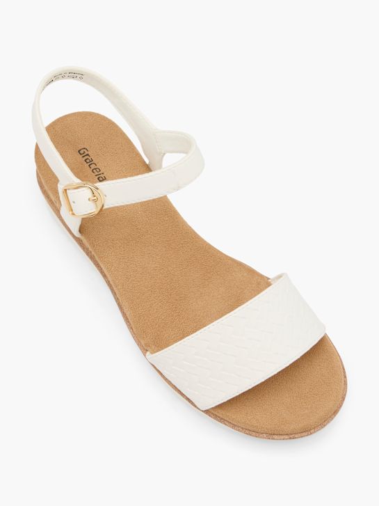 graceland heeled sandal white deichmann