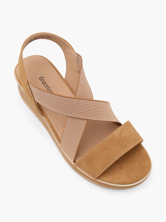 graceland heeled sandal beige deichmann