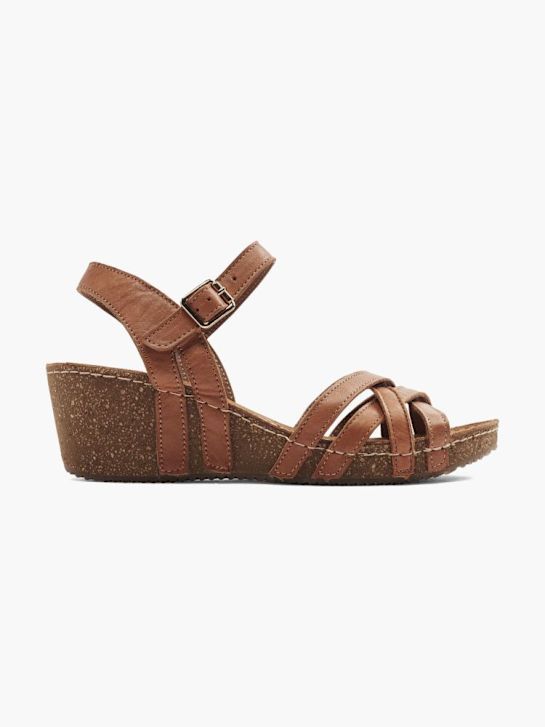 5th avenue heeled sandal brown deichmann