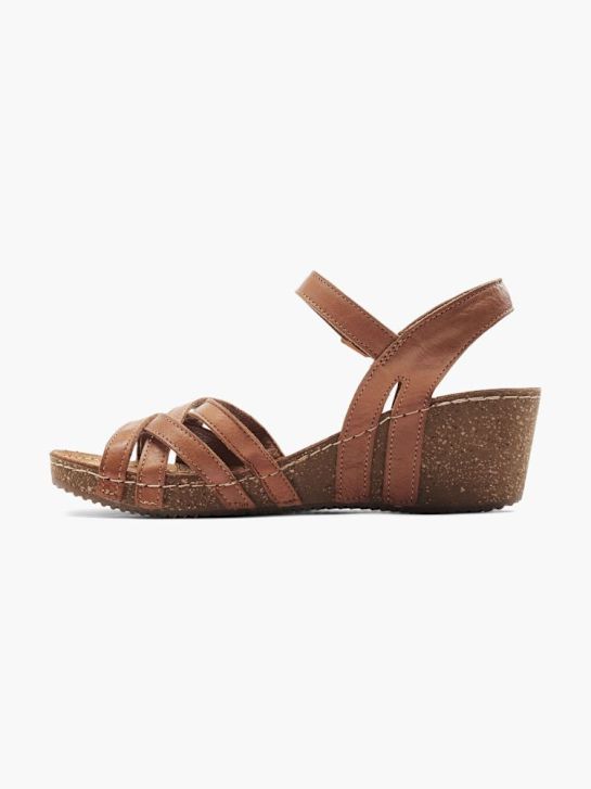 5th avenue heeled sandal brown deichmann