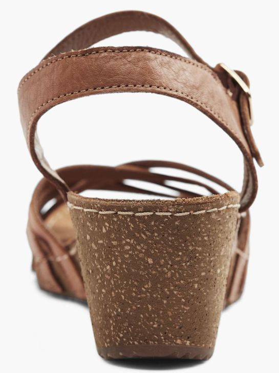 5th avenue heeled sandal brown deichmann