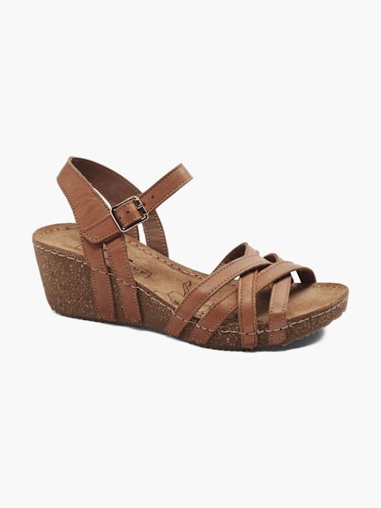 5th avenue heeled sandal brown deichmann