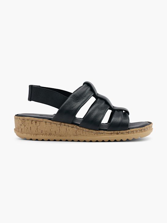 hush welpen heeled sandal black deichmann
